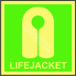 IMO kyltti LIFEJACKET