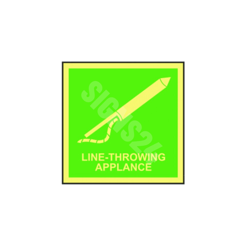 IMO zīme LINE-THROWING APPLANCE