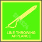 IMO zīme LINE-THROWING APPLANCE