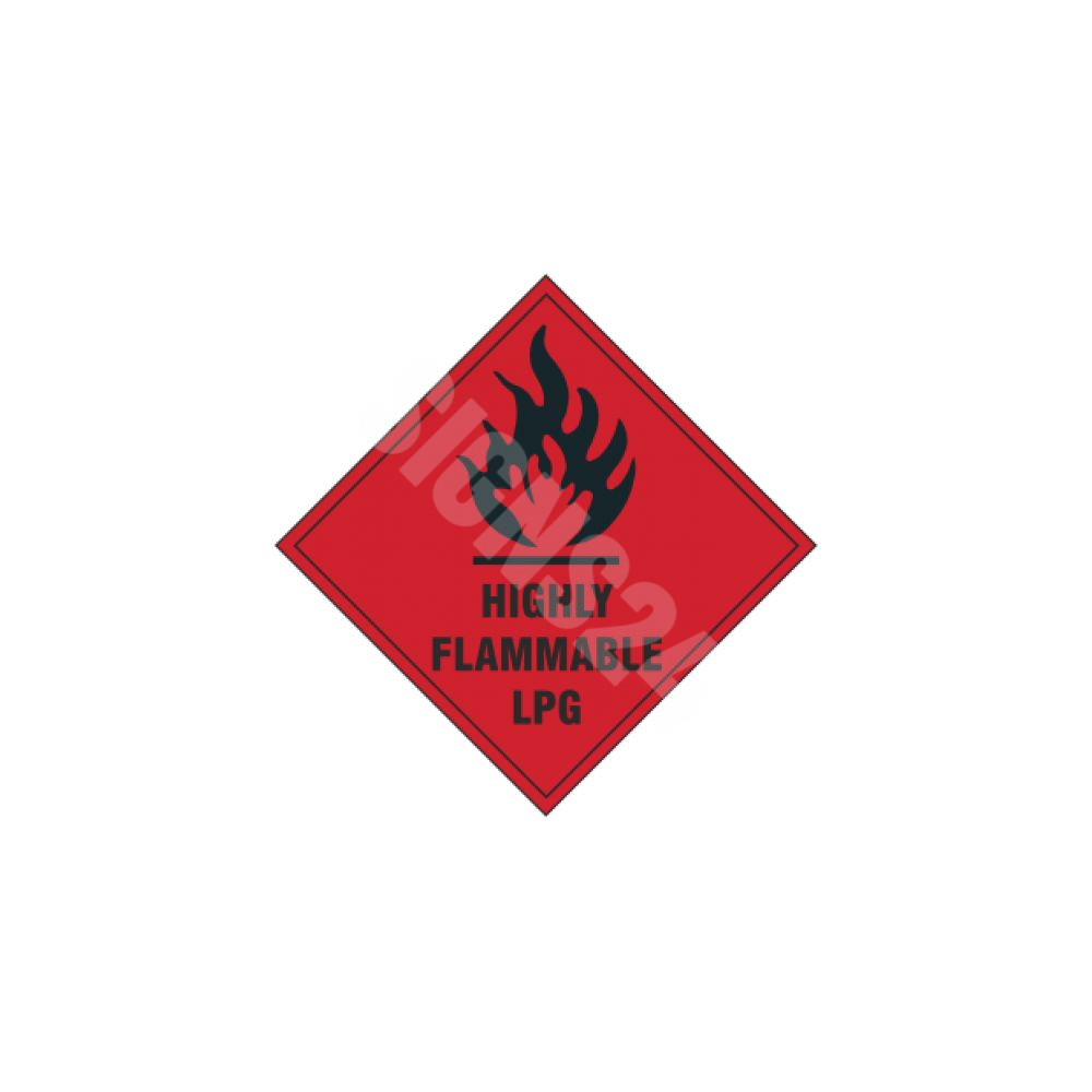 ADR ženklas Labai degios LPG / Highly flammable LPG