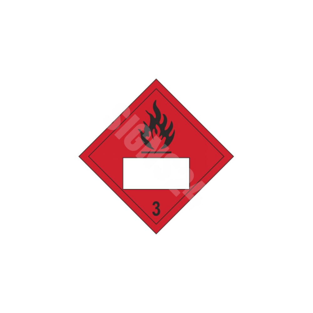 ADR-kyltti Syttyvä numerolla luokka 3 / Flammable with number class 3