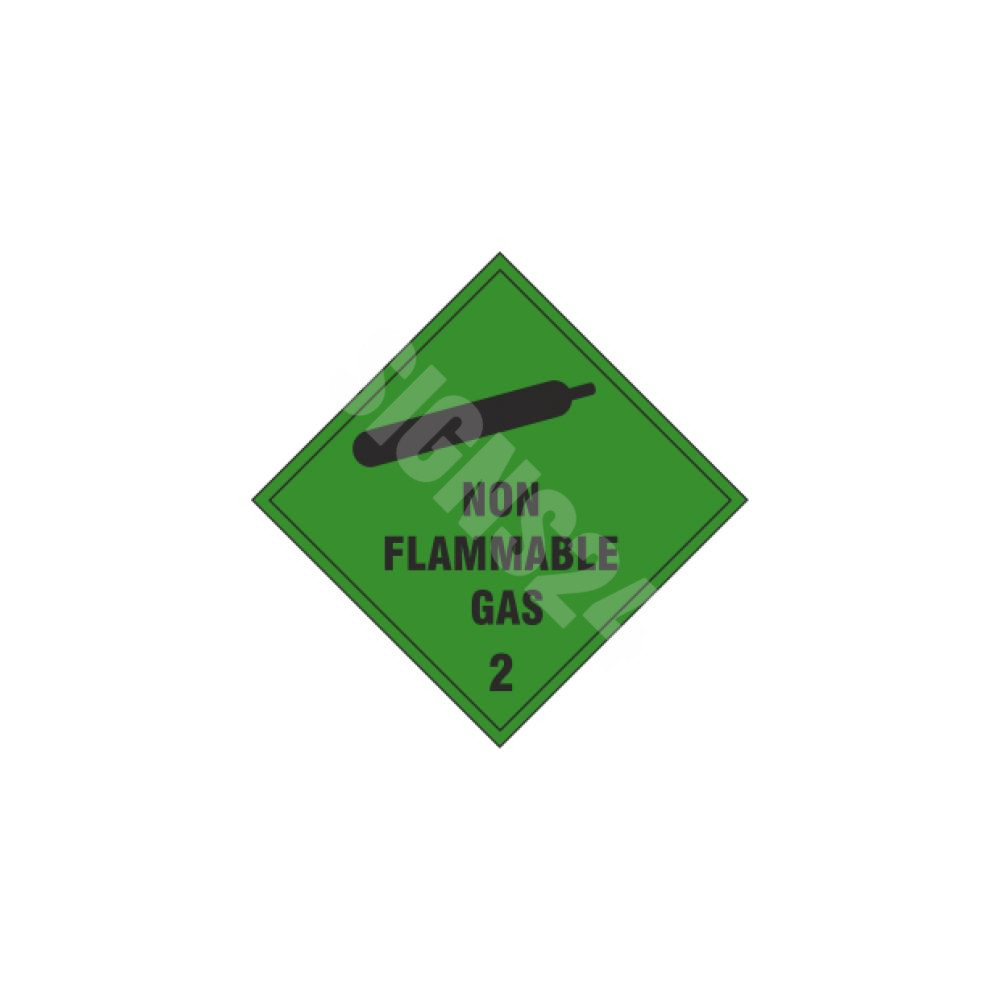 ADR-skylt Icke brandfarlig gas klass 2/ Non flammable gas class 2
