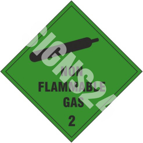 ADR märk Mittesüttiva gaasi klass 2/ Non flammable gas class 2|Ohtlike ainete tähistamine (REACH / CLP / GHS / ADR)|SIGNS24.eu|SIGNS24.EU