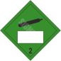 ADR zīme Neuzliesmojoša gāze ar numuru 2 klase / Non flammable gas with number class 2