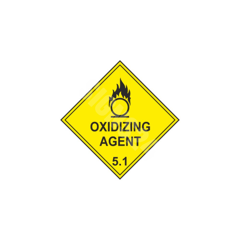 ADR ženklas Oksidatorius 5.1 klasė / Oxidizing agent 5.1 class