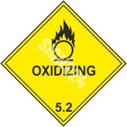 ADR märk Oksüdeeriv klass 5.2 / Oxidizing class 5.2|Ohtlike ainete tähistamine (REACH / CLP / GHS / ADR)|SIGNS24.eu|SIGNS24.EU