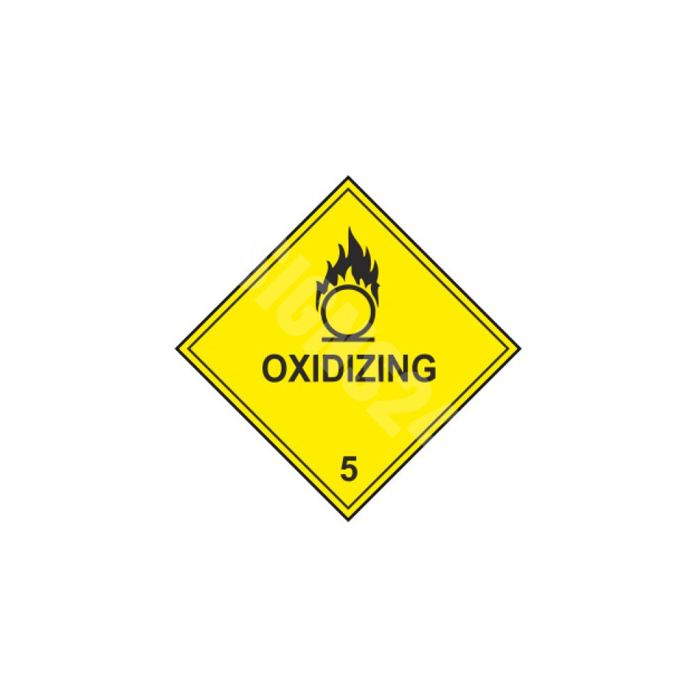 ADR märk Oksüdeeriv aine klass 5.1 / Oxidizing agent class 5.1