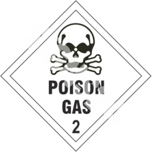 ADR ženklas Nuodingos dujos 2 klasė / Poison gas class 2|Pavojingų medžiagų žymėjimas (REACH / CLP / GHS / ADR)|SIGNS24.eu|SIGNS24.EU