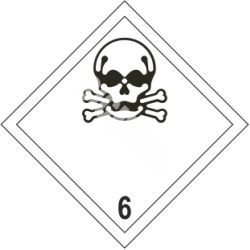 ADR ženklas Nuodingos dujos 6 klasė / Poison gas class 6|Pavojingų medžiagų žymėjimas (REACH / CLP / GHS / ADR)|SIGNS24.eu|SIGNS24.EU