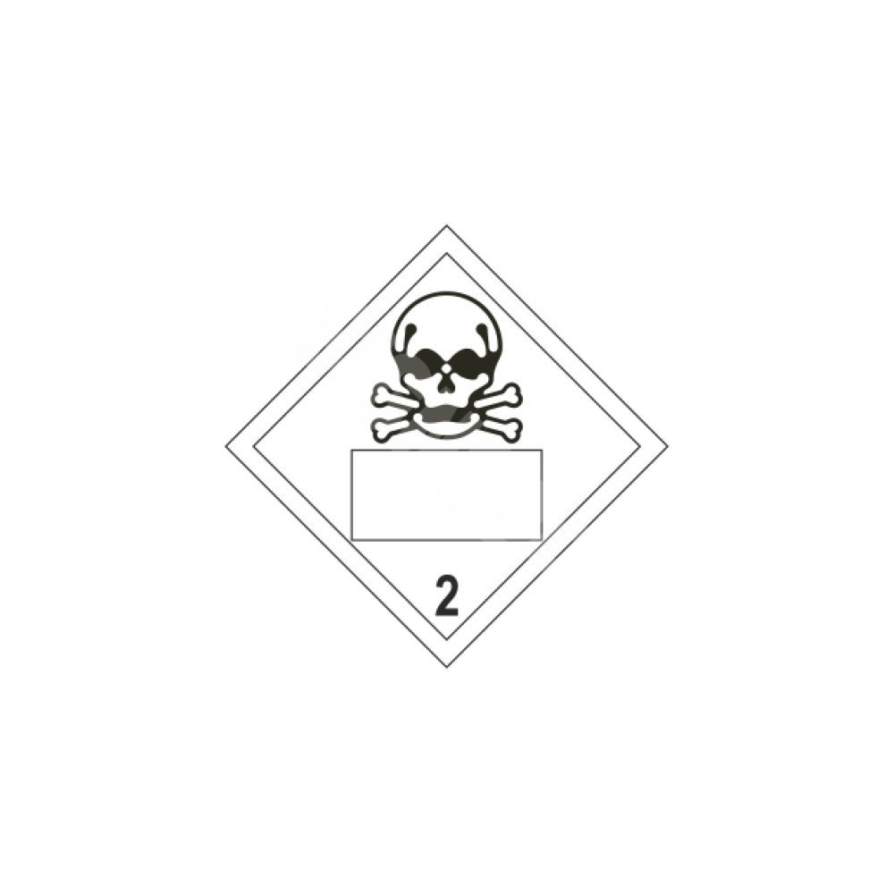 ADR märk Mürgine gaas Klass 2 numbriga / Poison gas 2 class with number ADR märk Mürgine gaas Klass 2 numbriga / Poison gas 2 class with number