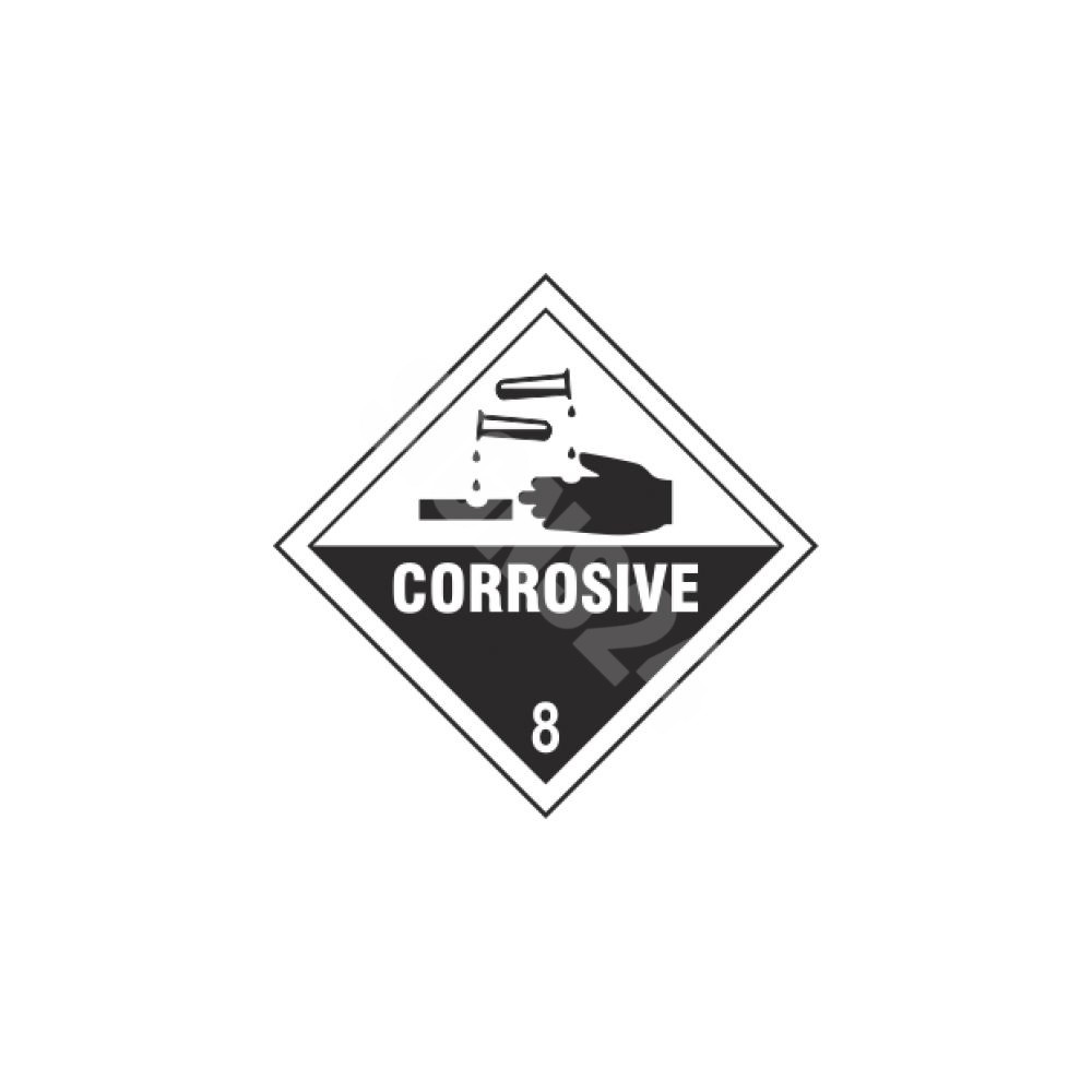 ADR-skylt Frätande klass 8 / Corrosive class 8