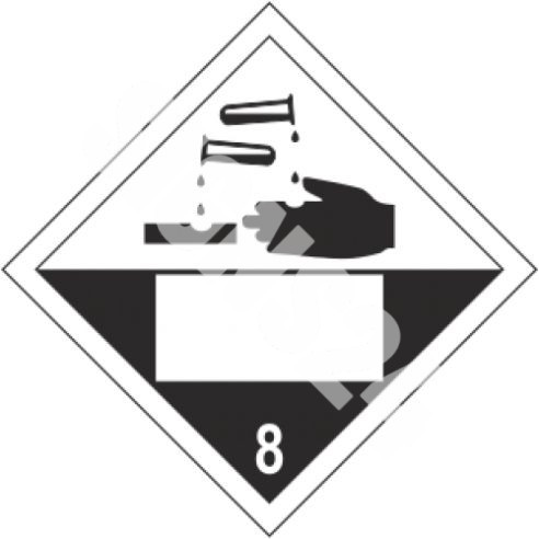 ADR-kyltti Syövyttävät aineet luokka 8 numerolla / Corrosive substances class 8 with number|Vaarallisten aineiden nimitys (REACH / CLP / GHS / ADR)|SIGNS24.eu|SIGNS24.EU