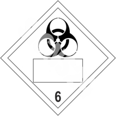 ADR zīme Infekciozās vielas 6 klase ar numuru / Infectious substances class 6 with number|Bīstamo vielu apzīmējums (REACH / CLP / GHS / ADR)|SIGNS24.eu|SIGNS24.EU