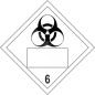 ADR-skylt Smittsamma ämnen klass 6 med nummer / Infectious substances class 6 with number