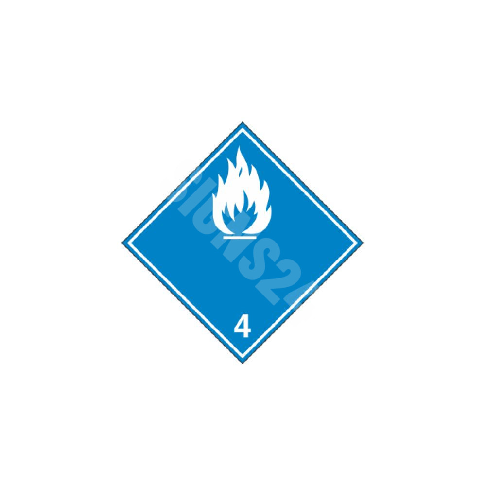 ADR märk Veereaktiivse aine klass 4 / Water reactive substance class 4 ADR märk Veereaktiivse aine klass 4 / Water reactive substance class 4