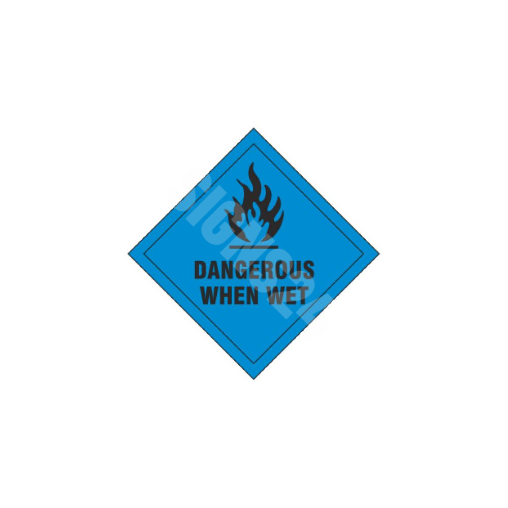 ADR ženklas Pavojingas, kai šlapias / Dangerous when wet