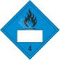 ADR märk Märja tuleohtlik klass 4 numbriga / Flammable when wet class 4 with number