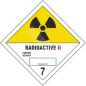ADR ženklas Radioaktyvus II klasė 7 / Radioactive  II class 7
