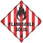 ADR ženklas Degiųjų medžiagų klasė 4 su tekstu / Flammable solid class 4 with text
