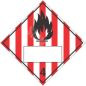 ADR märk Tuleohtlike tahkete osakeste klass 4 numbriga / Flammable solid class 4 with number