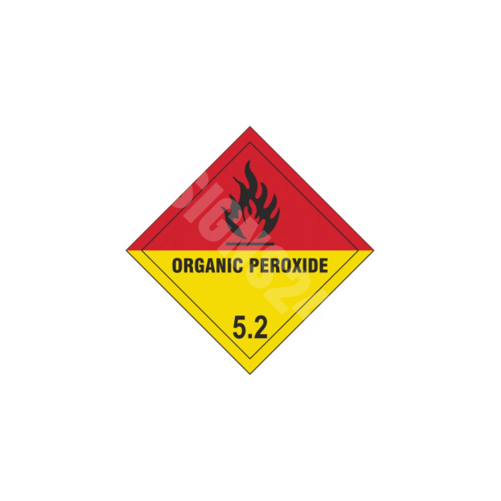 ADR märk Orgaaniliste peroksiidide klass 5.2 tekstiga / Organic peroxides class 5.2 ADR märk Orgaaniliste peroksiidide klass 5.2 tekstiga / Organic peroxides class 5.2