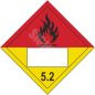 ADR-skylt Organiska peroxider klass 5.2 med nummer / Organic peroxides class 5.2 with number ADR-skylt Organiska peroxider klass 5.2 med nummer / Organic peroxides class 5.2 with number