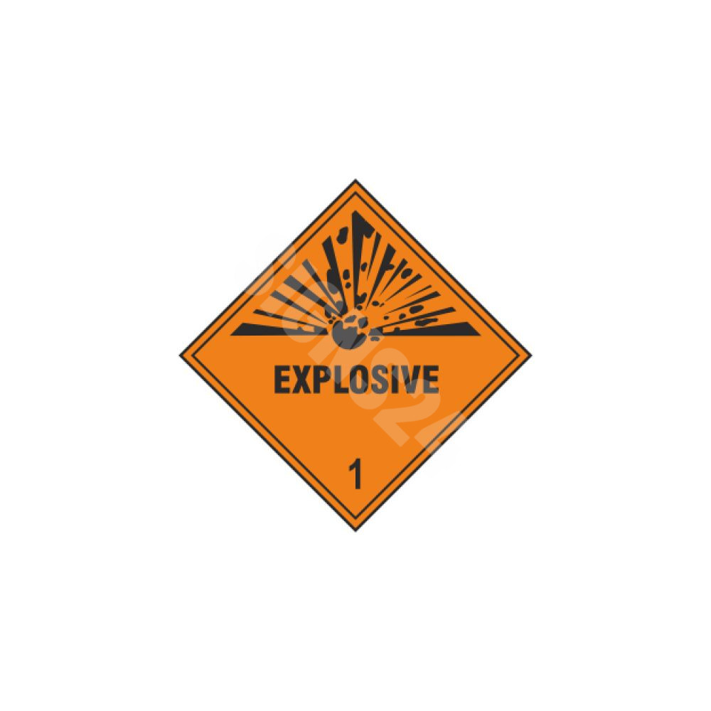 ADR-skylt Explosiv klass 1 / Explosive class 1
