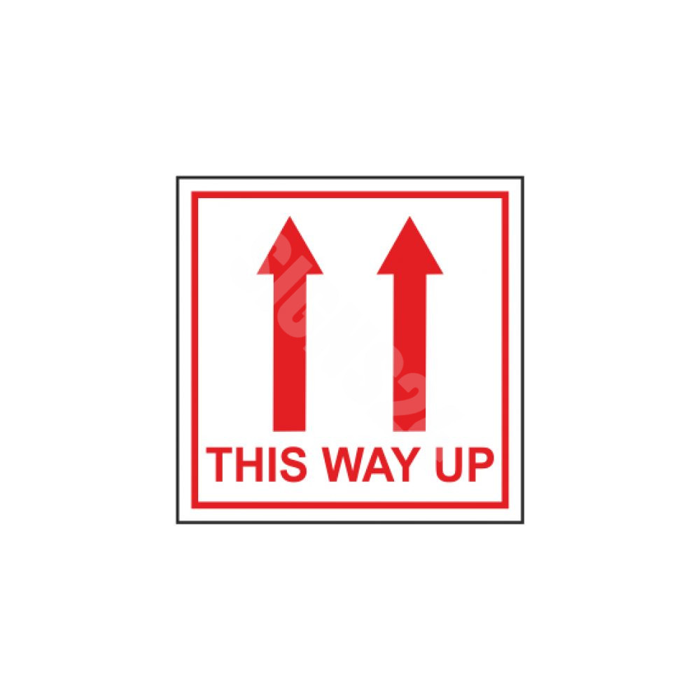 ADR-skylt Den här vägen upp / This way up