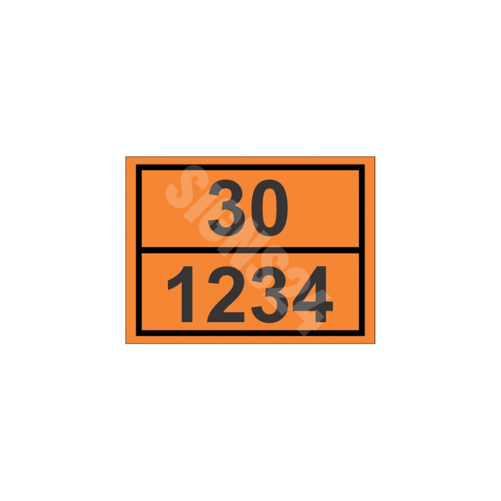 ADR märk Oranž signaalmärk numbriga veoautodele / ADR Orange signaling for trucks