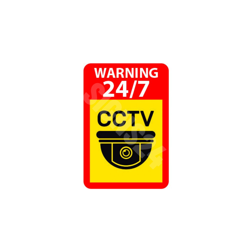 Ženklas Dėmesio 24/7 vaizdo stebėjimas / Warning 24/7 CCTV