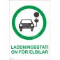Zīme Elektro automašīnu uzlādes stacija