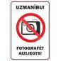 Ženklas Fotografuoti draudžiama