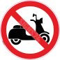 Skylt Moped förbjudet
