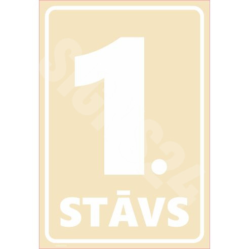 Ženklas Aukštų numeracija – 1 aukštas
