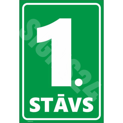 Zīme Stāva numerācija - 1.stāvs