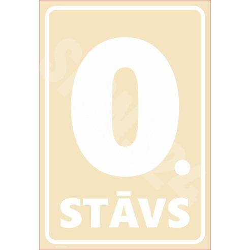 Ženklas Aukštų numeracija – 0 aukštas