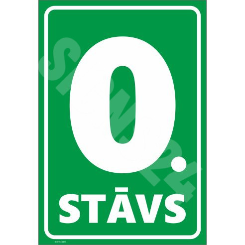 Zīme Stāva numerācija - 0.stāvs