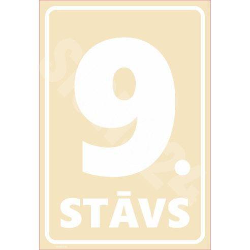 Ženklas Aukštų numeracija – 9 aukštas