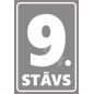 Ženklas Aukštų numeracija – 9 aukštas