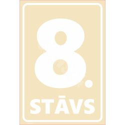 Skylt Våningsnumrering - 8 våning