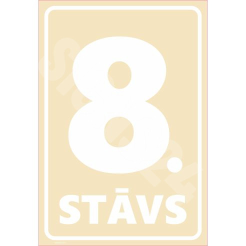 Ženklas Aukštų numeracija – 8 aukštas