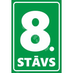 Skylt Våningsnumrering - 8 våning