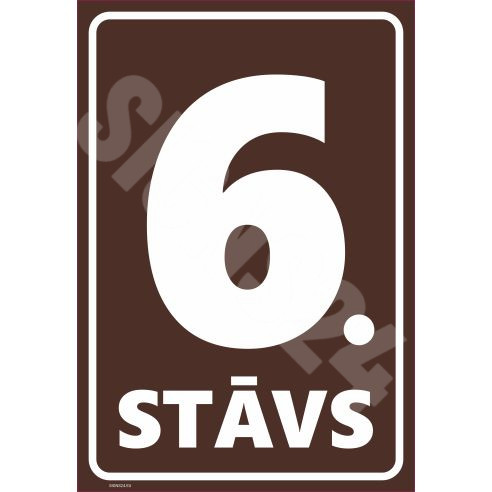 Märk Korruse numeratsioon - 6. korrus