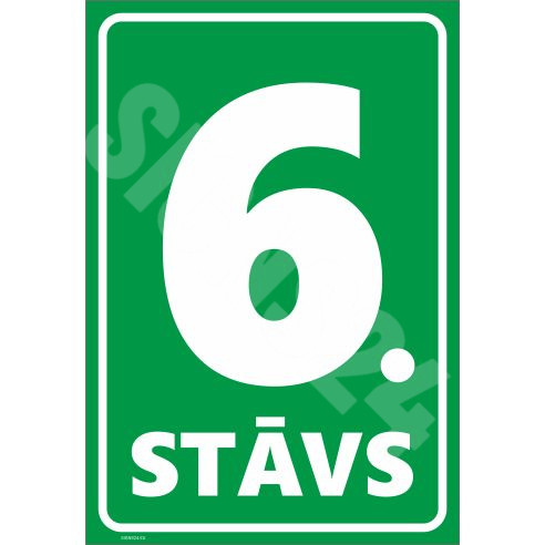 Zīme Stāva numerācija - 6.stāvs