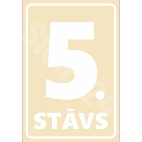 Ženklas Aukštų numeracija – 5 aukštas
