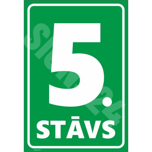 Zīme Stāva numerācija - 5.stāvs