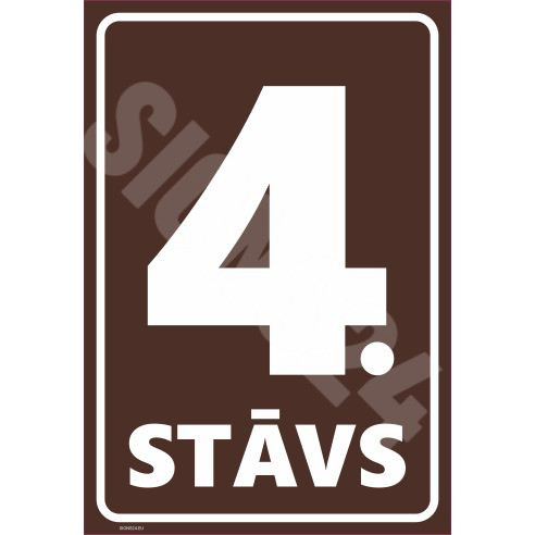 Ženklas Aukštų numeracija – 4 aukštas