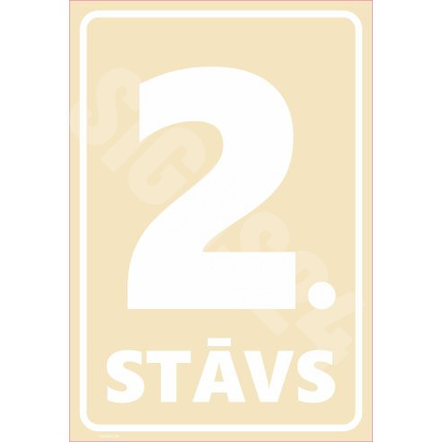 Ženklas Aukštų numeracija – 2 aukštas