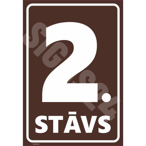 Zīme Stāva numerācija - 2.stāvs