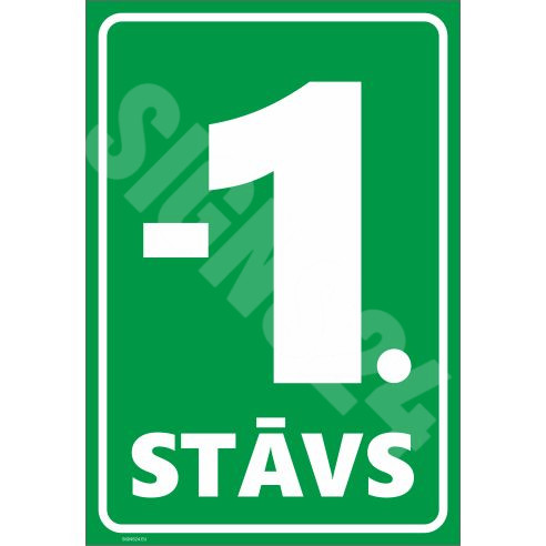 Ženklas Aukštų numeracija – -1 aukštas